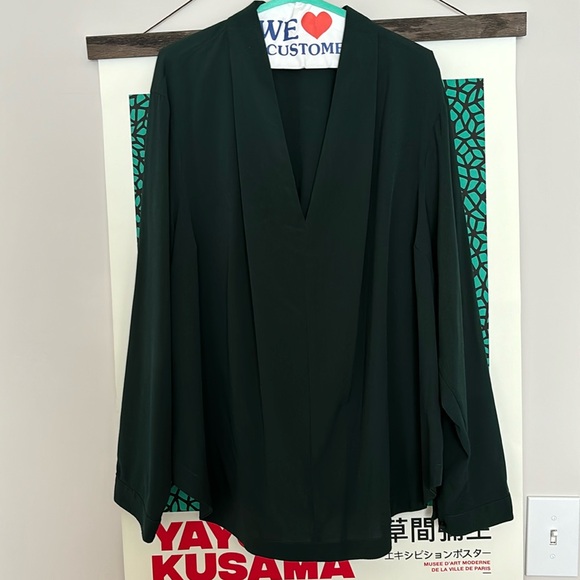 Universal Standard Dark Green Blouse - Picture 1 of 2